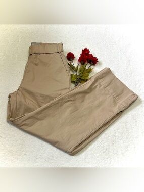 EVERLANE Khaki Wide Leg Pull-On 'Easy' Trouser Pants - Size 2 (26")